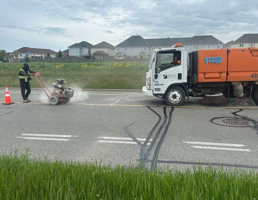 asphalt sweeping and routing services ontario