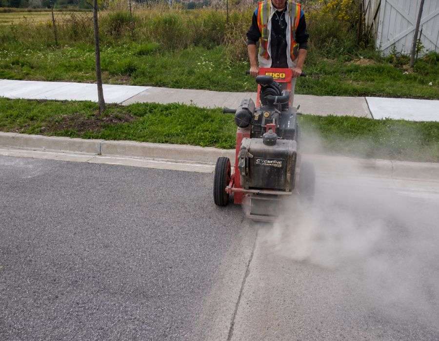 Asphalt Sweeping and Crack Routing Services in Hamilton